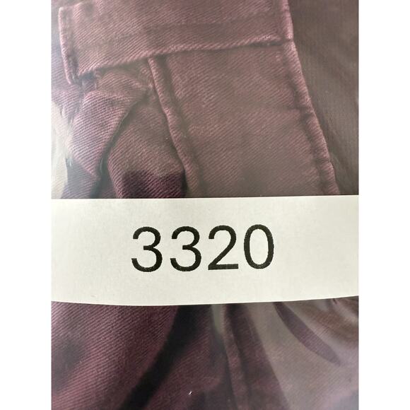 LL Bean Size 8 Classic Fit Straight Leg Pants Purple Fleece Lined Cotton Stretch - Picture 12 of 12